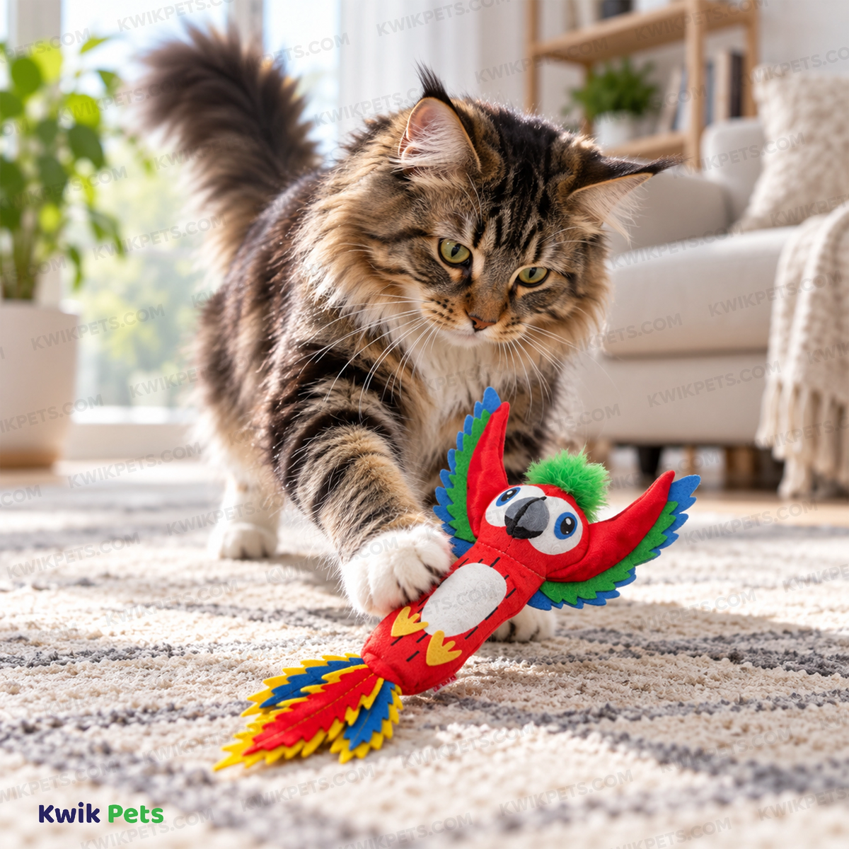 Lifestyle of KONG Tropics Bird Cat Toy Assorted One Size