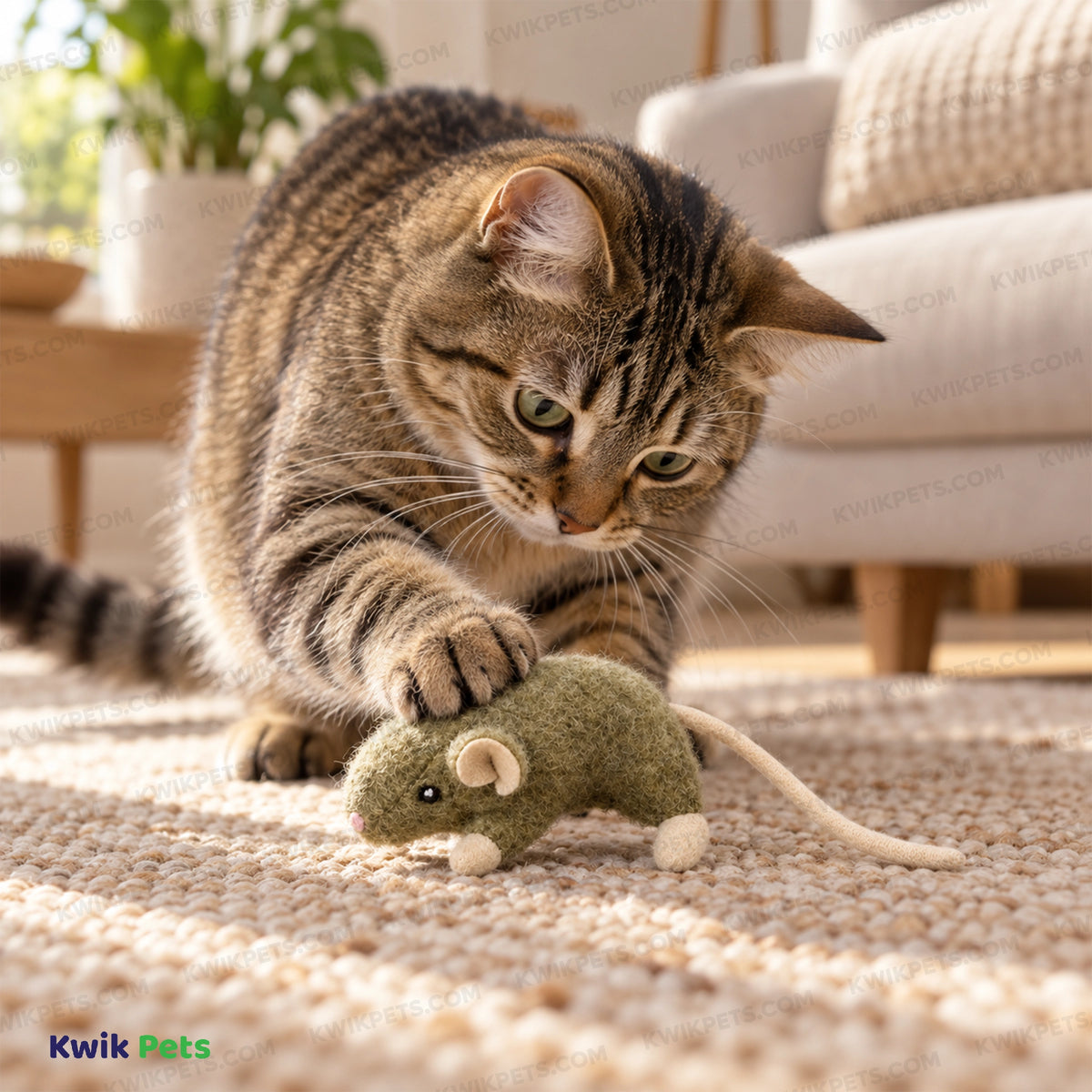 Lifestyle of Spot Wool Mouse Willie Cat Toy with Catnip Assorted 3.5-in