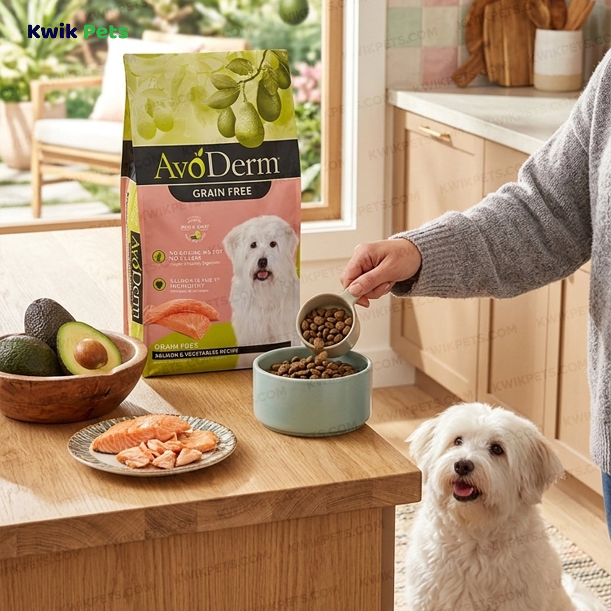 Lifestyle of AvoDerm Natural Grain Free Salmon & Vegetables Recipe All Life Stages Dry Dog Food 4-lb