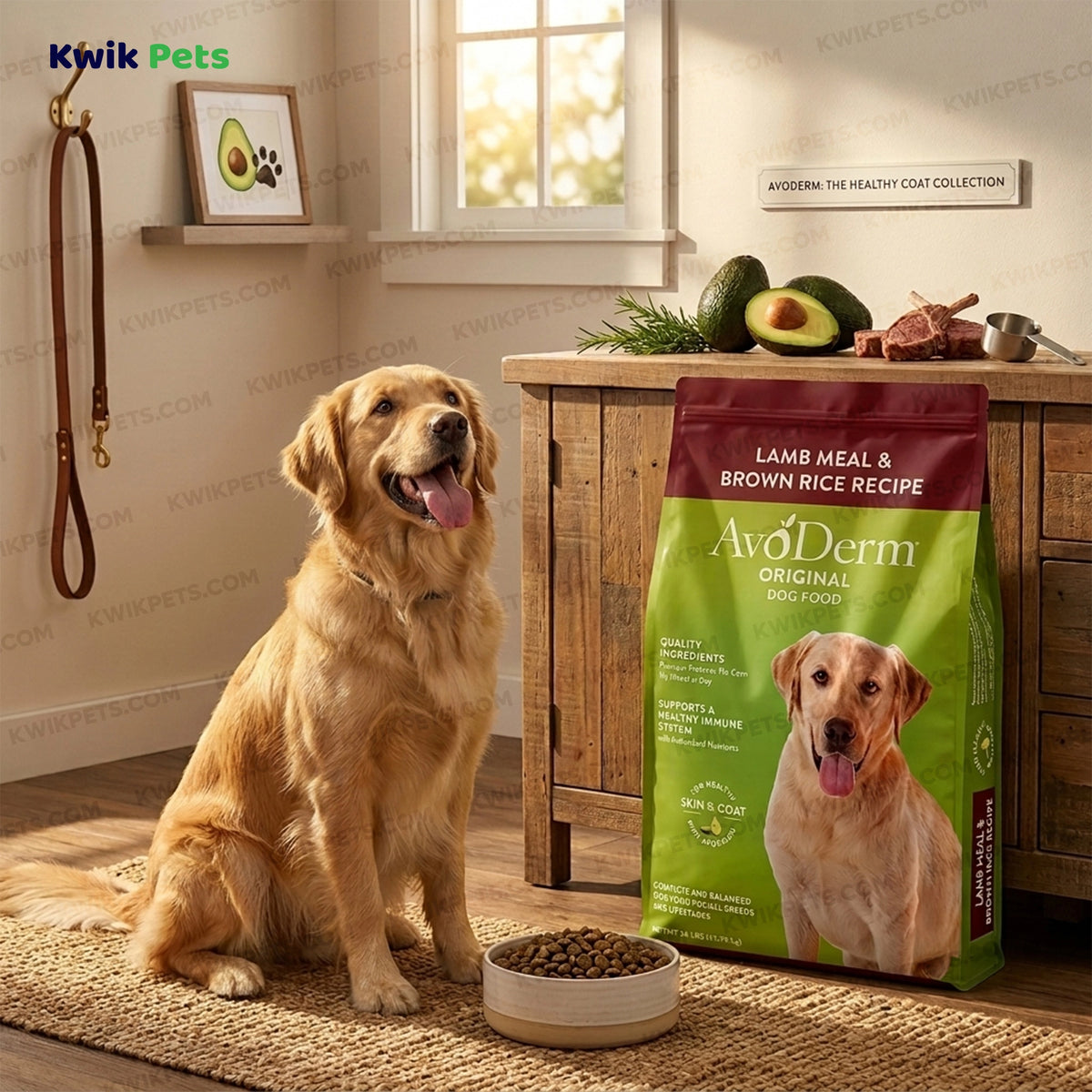 Lifestyle of AvoDerm Natural Original Lamb Meal & Brown Rice Recipe Dry Dog Food 26-lb