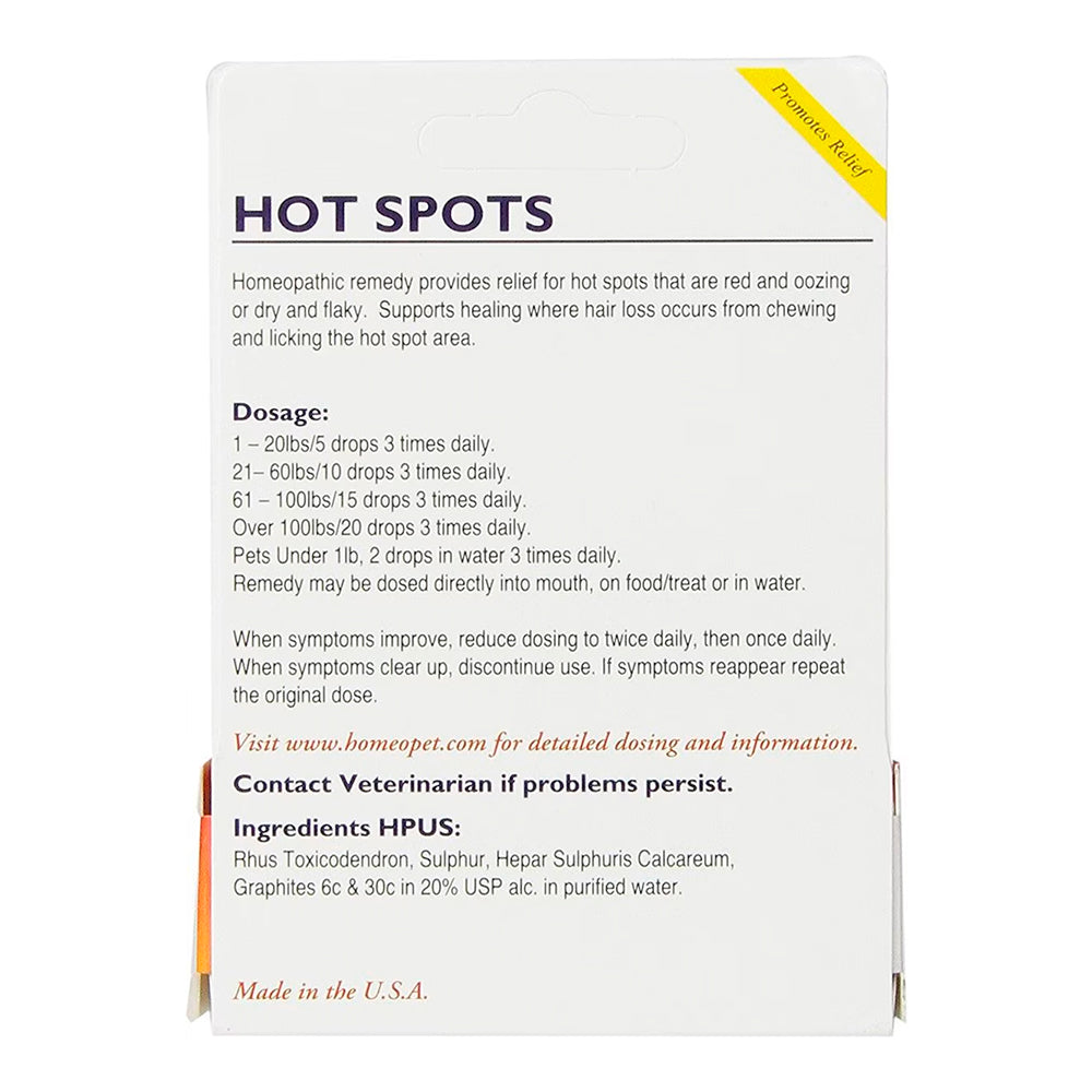 HomeoPet Hot Spots 15 ml, Kwik Pets