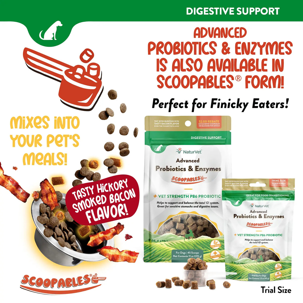 Food of NaturVet Advanced Probiotics & Enzymes Dog Soft Chews 70 Count 5.9-oz