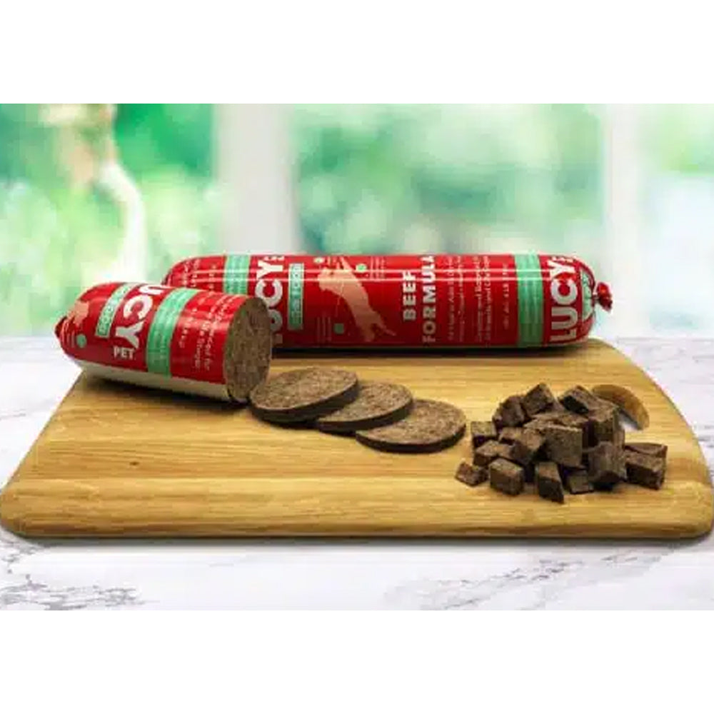 Food of Lucy Pet Products Original Recipe Dog Food Roll Beef Formula 1-lb