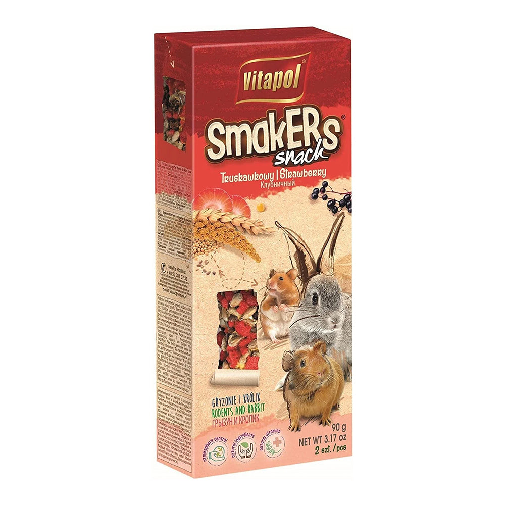 Front of A & E Cage Vitapol Smakers Small Animal Treat Stick Strawberry 2 Count