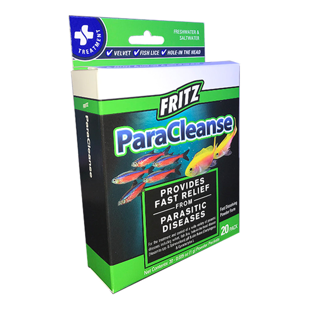 Front of Fritz ParaCleanse Parasitic Fish Medication 20 Count