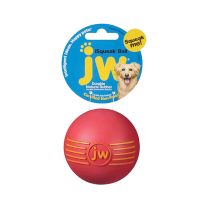 Front of JW Pet iSqueak Ball Dog Toy Assorted Medium