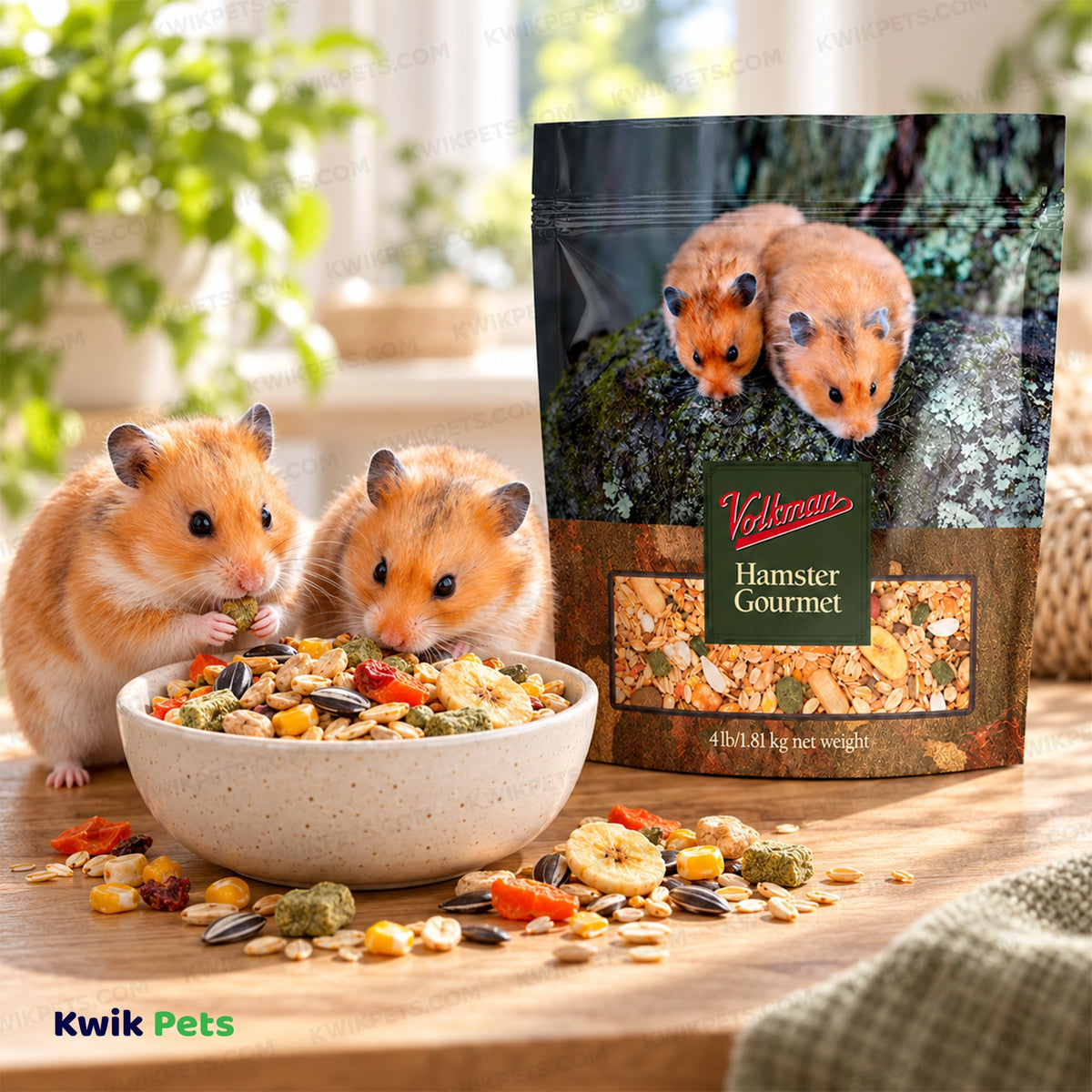Lifestyle of Volkman Seed Company Small Animal Hamster Gourmet Dry Food 4-lb