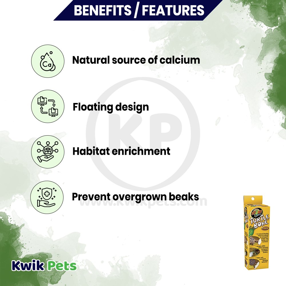 Zoo Med Turtle Bone 2 Pack Benefits and Features
