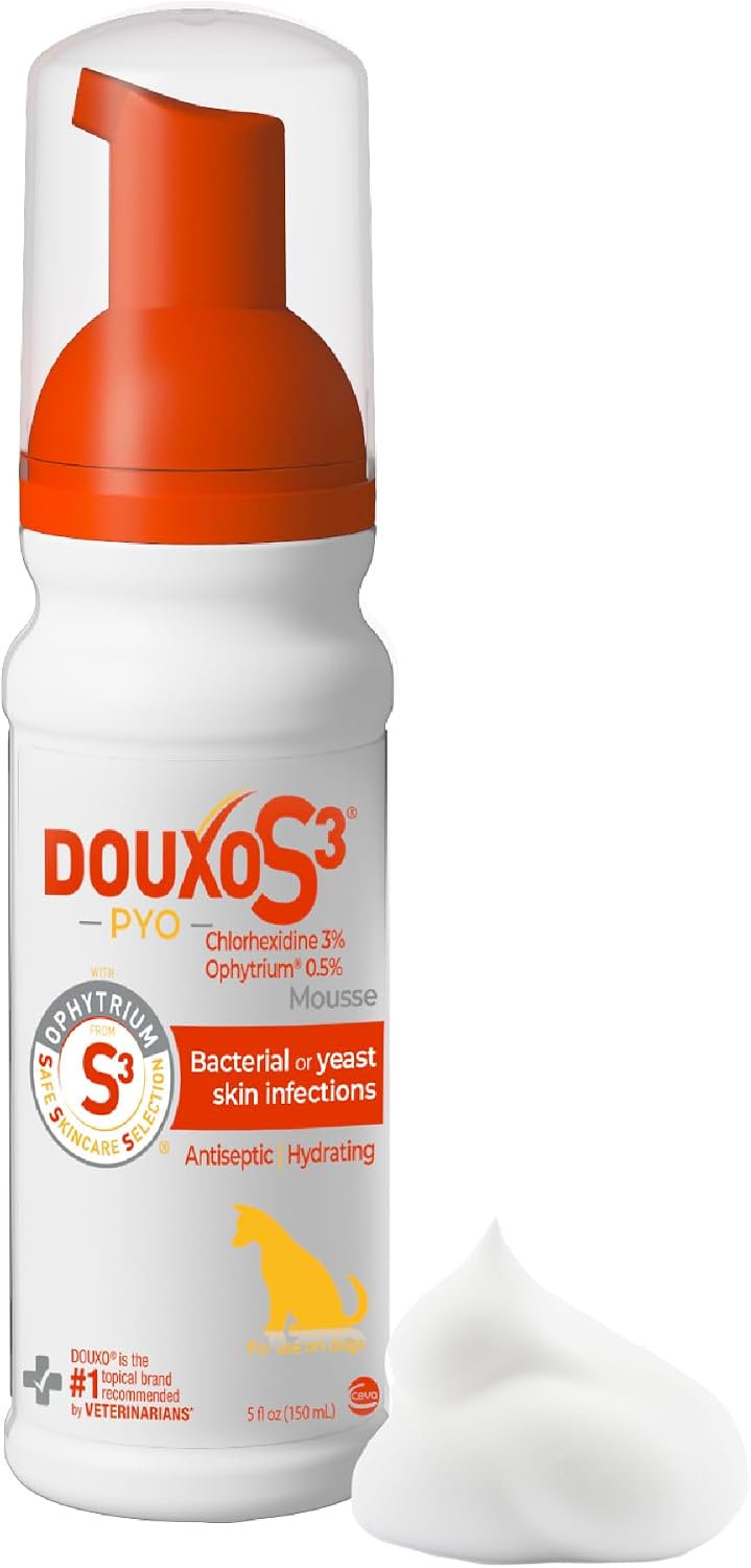 Ceva Douxo S3 PYO Bacterial & Yeast Infection Dog Treatment Mousse 5.1-oz