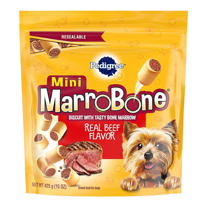Pedigree Marrobone Real Beef Flavor Mini Snacks For Dogs,15-oz.