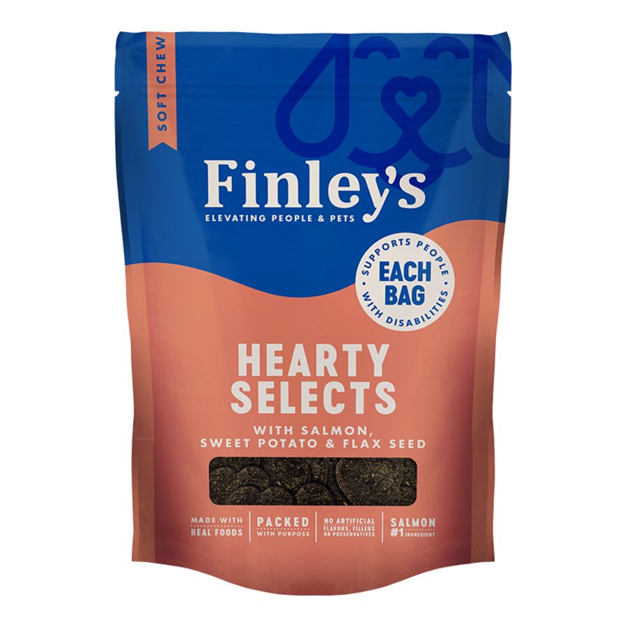 Finley's Hearty Selects with Salmon, Sweet Potato & Flax Soft Chew Dog Treats 6-oz, Kwik Pets