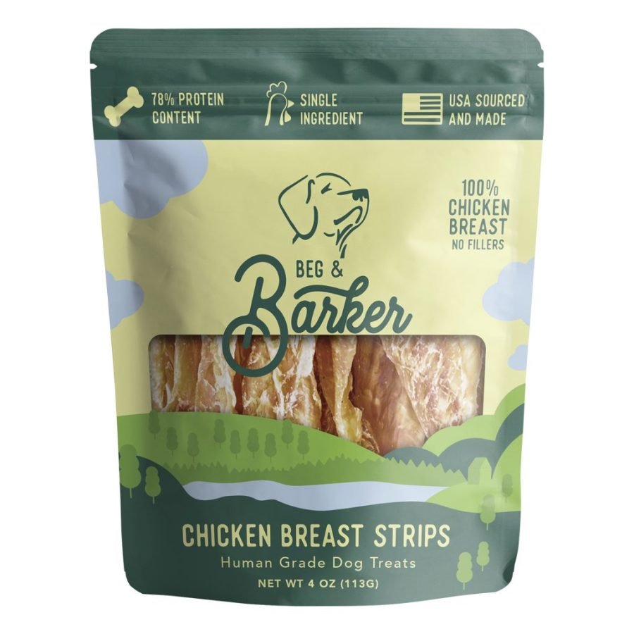 Beg & Barker Chicken Breast Strips Dog Jerky Treats 4-oz, Kwik Pets