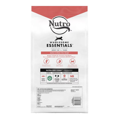 Nutro Products Wholesome Essentials Adult Dry Cat Food Salmon & Brown Rice, 5-lb