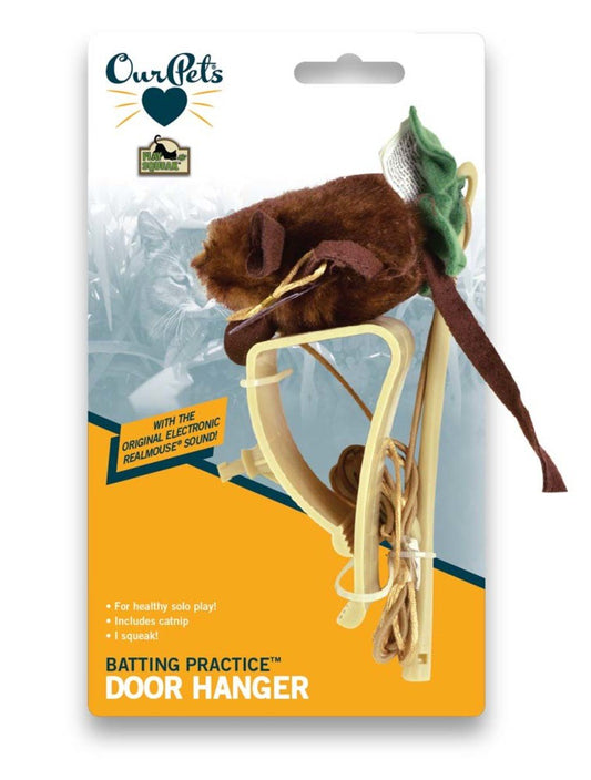 OurPets Door Hanger Batting Practice Catnip Toy Brown, One Size, OurPets