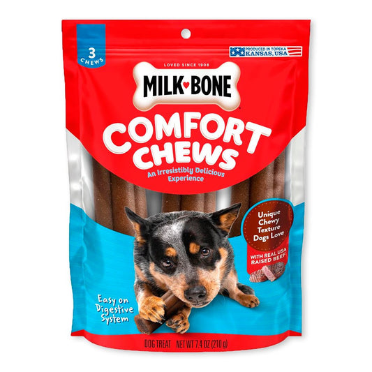 Milk-Bone Comfort Chews Dog Treats Beef, 7.4-oz