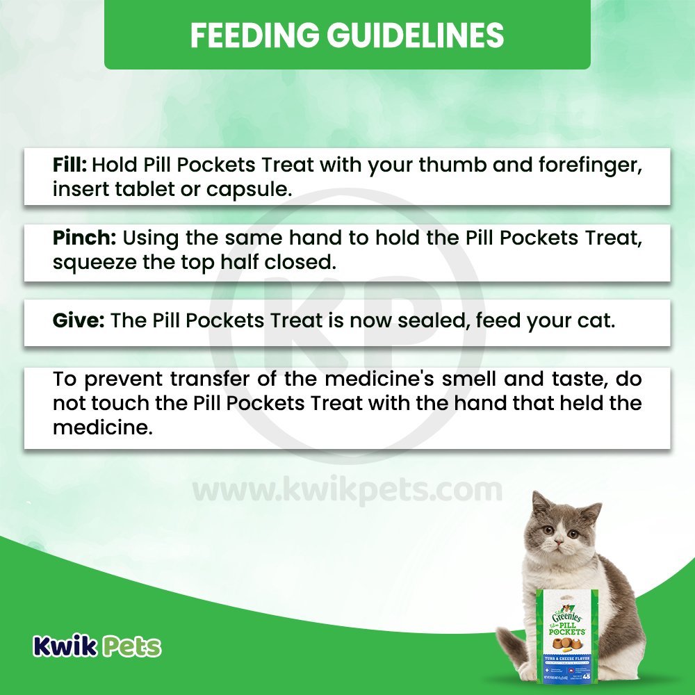 Greenies Feline Pill Pockets Cat Treats Tuna & Cheese 1.6-oz, Greenies