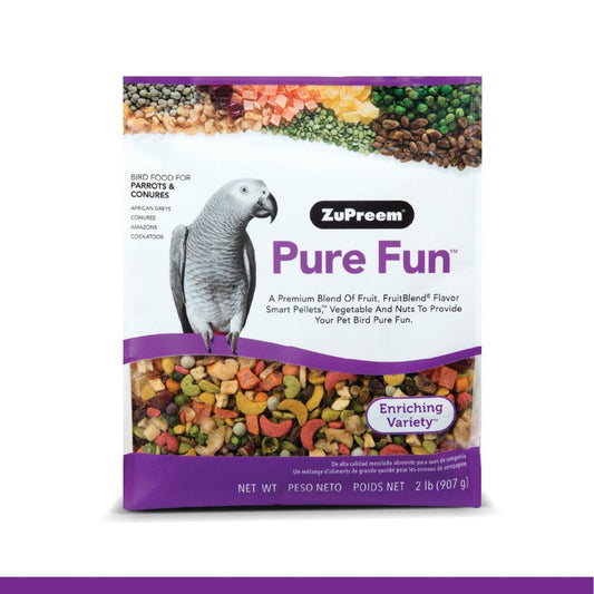 ZuPreem Pure Fun Bird Food Parrots & Conures, 2-lb