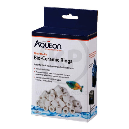 Aqueon Bio-Ceramic Rings Fish Filter Media 1-lb, Aqueon