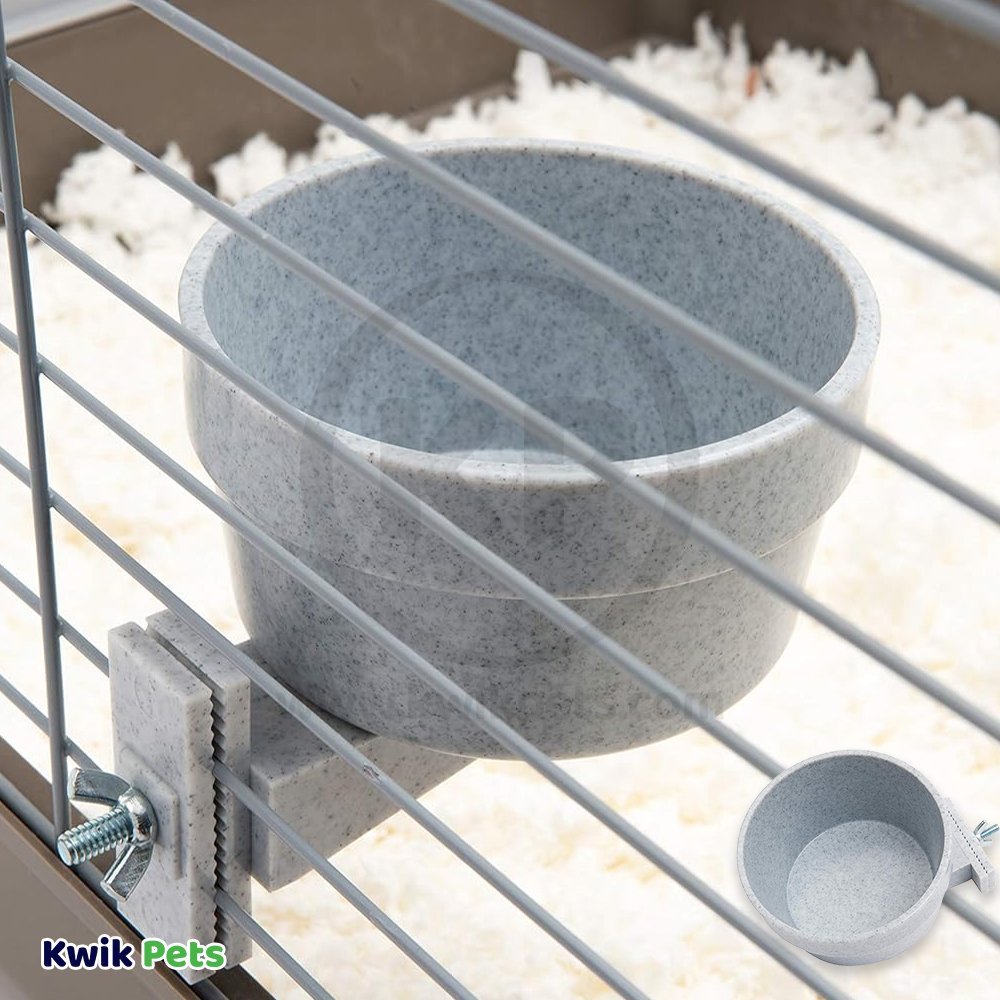 Back Image of Lixit Quick Lock Crock Hanging Feeder Granite 10-oz