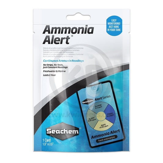 Seachem Ammonia NH4 Alert Stick On Aquarium Monitor Test Kit Fish Tank