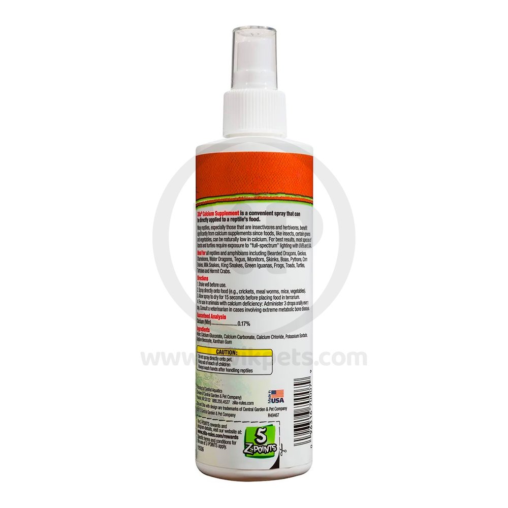 Zilla Calcium Supplement Spray 8 fl oz, Zilla