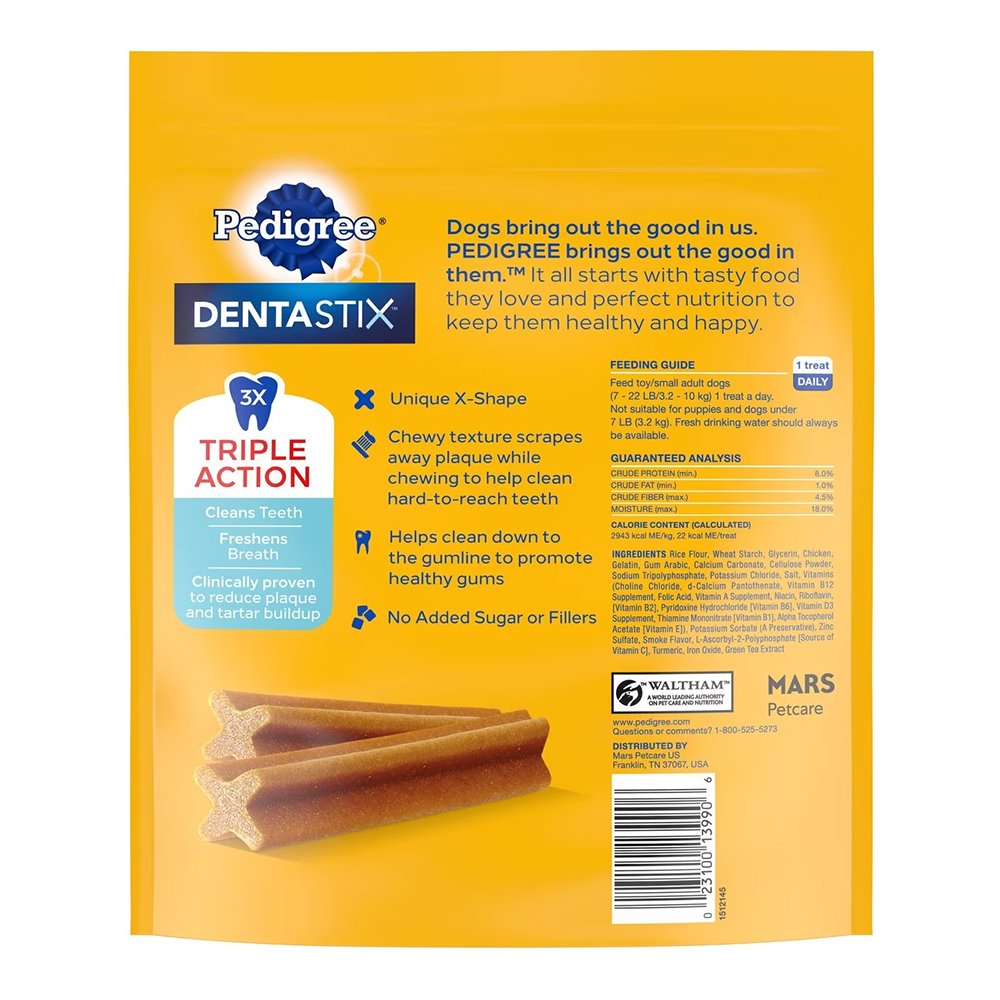 Pedigree DENTASTIX Dog Dental Treat Original w/Real Chicken, 58 ct