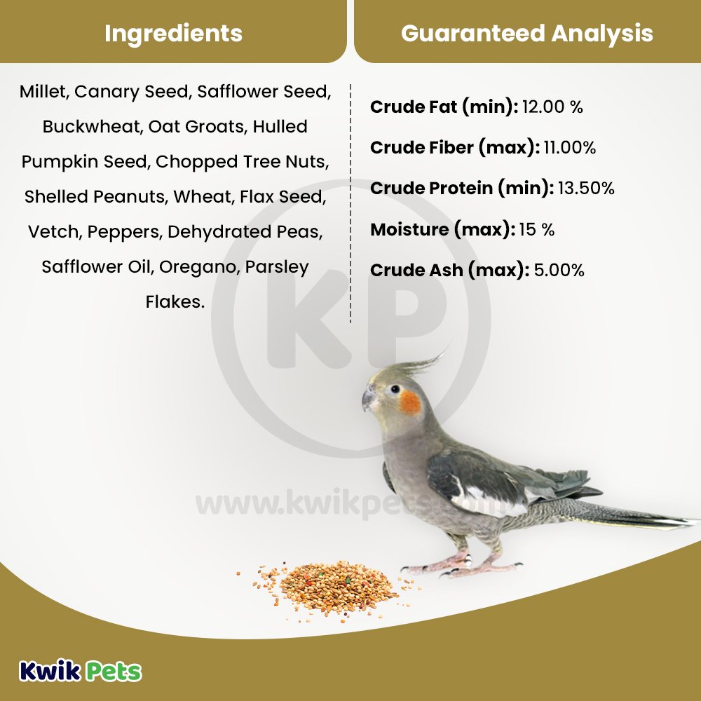 Volkman Seed Company Avian Naturals No Sunflower Small Hookbill Bird Food 4-lb, Volkman