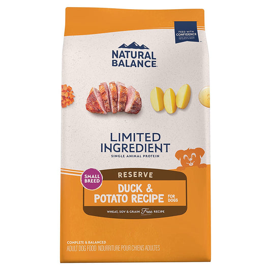 Natural Balance Pet Foods LID Duck and Potato Small Breed Bite 4 lb, Natural Balance
