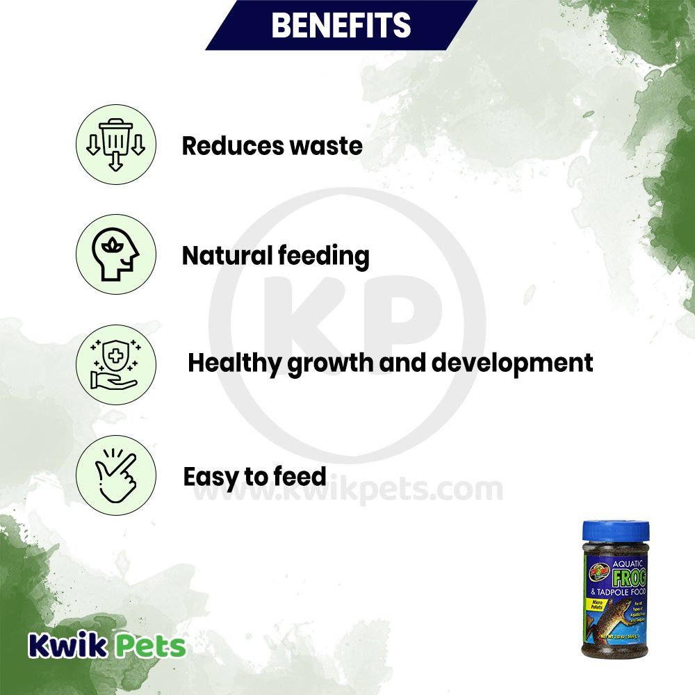 Benefits of Zoo Med Aquatic Frog & Tadpole Dry Food 2-oz