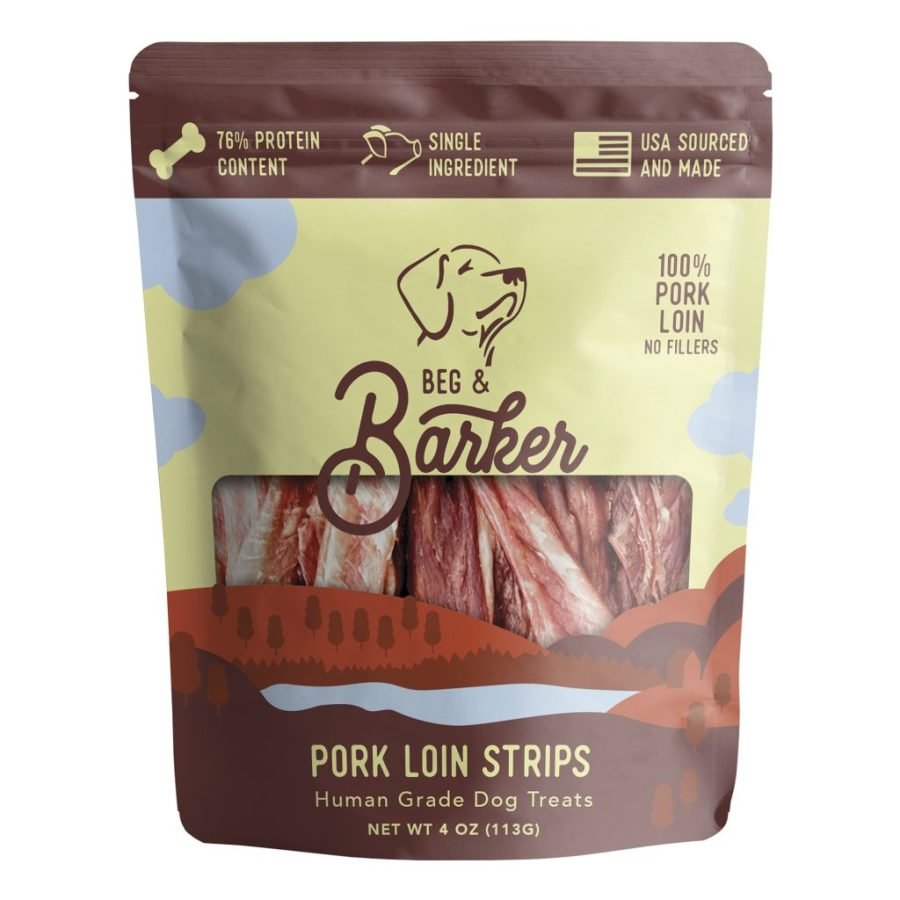 Beg & Barker Pork Loin Strips Dog Jerky Treats 4-oz, Kwik Pets