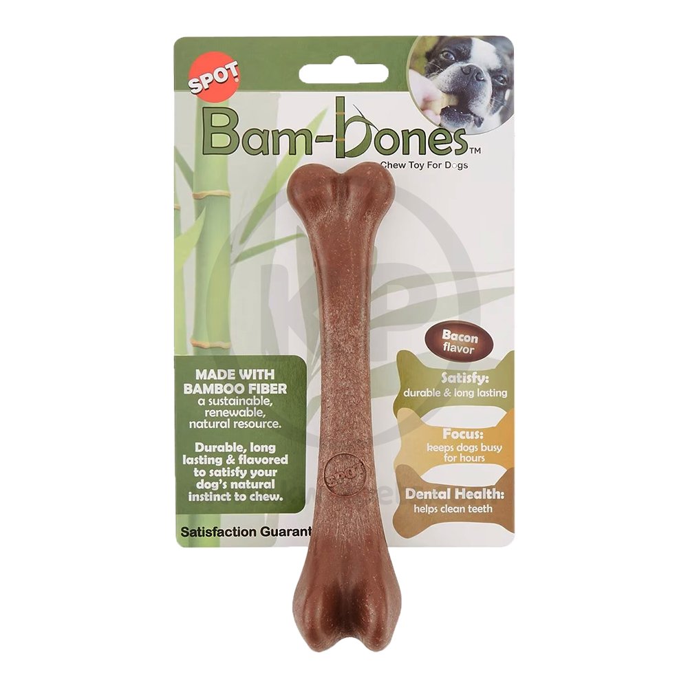Ethical Bam-Bone Bone Bacon Dog Toy 7.25 in, Ethical