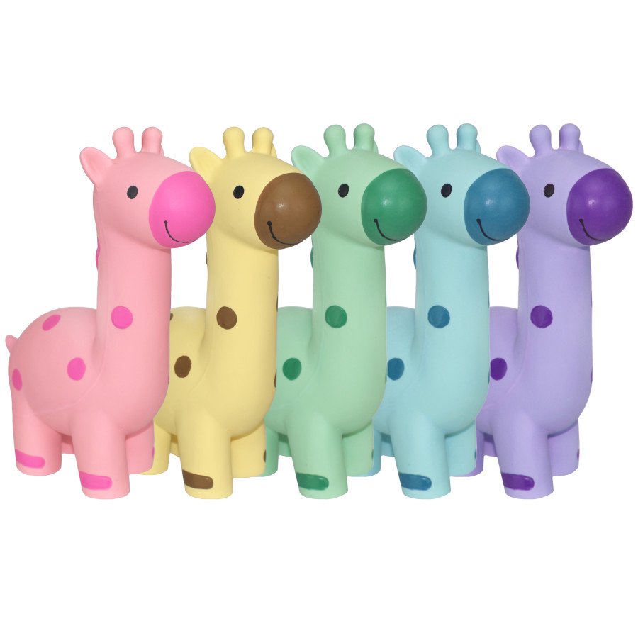 Multipet Minipet Latex Giraffe Dog Toy Assorted 5.75-in, Kwik Pets