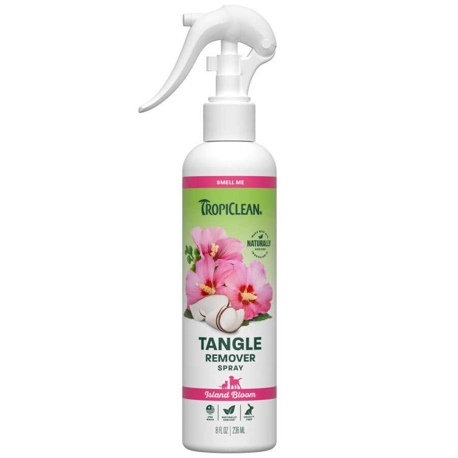 TropiClean Tangle Remover Dog & Cat Spray Island Bloom 8-oz, Kwik Pets