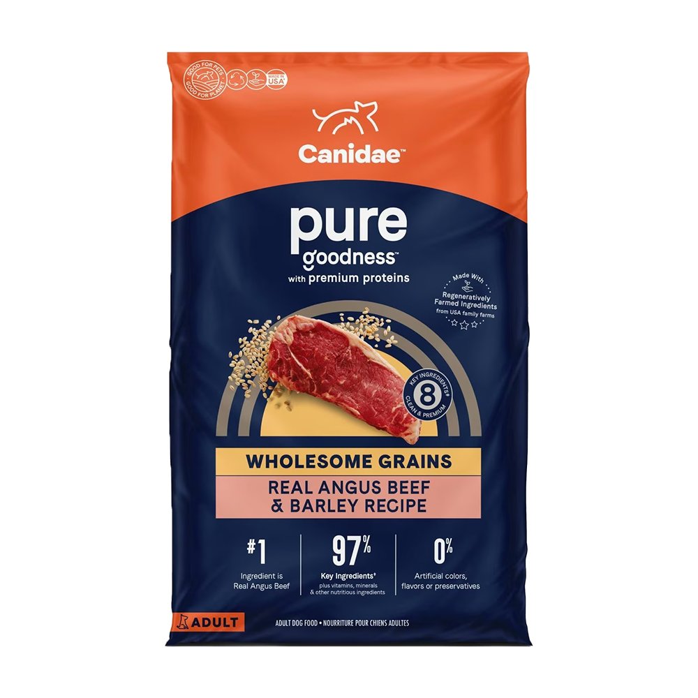 CANIDAE PURE with Wholesome Grains Dry Dog Food Beef & Barley, 24-lb, Canidae