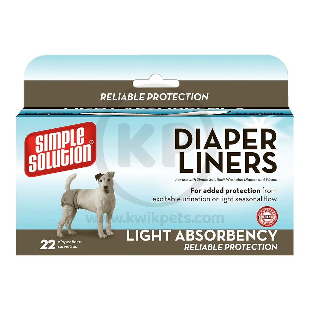 Front of Simple Solution Disposable Liners Light Absorbency 22 Count
