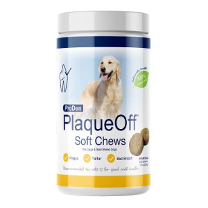 NaturVet ProDen PlaqueOff Soft Chews Large & Giant Breed Dog Treat 45 Count, Kwik Pets