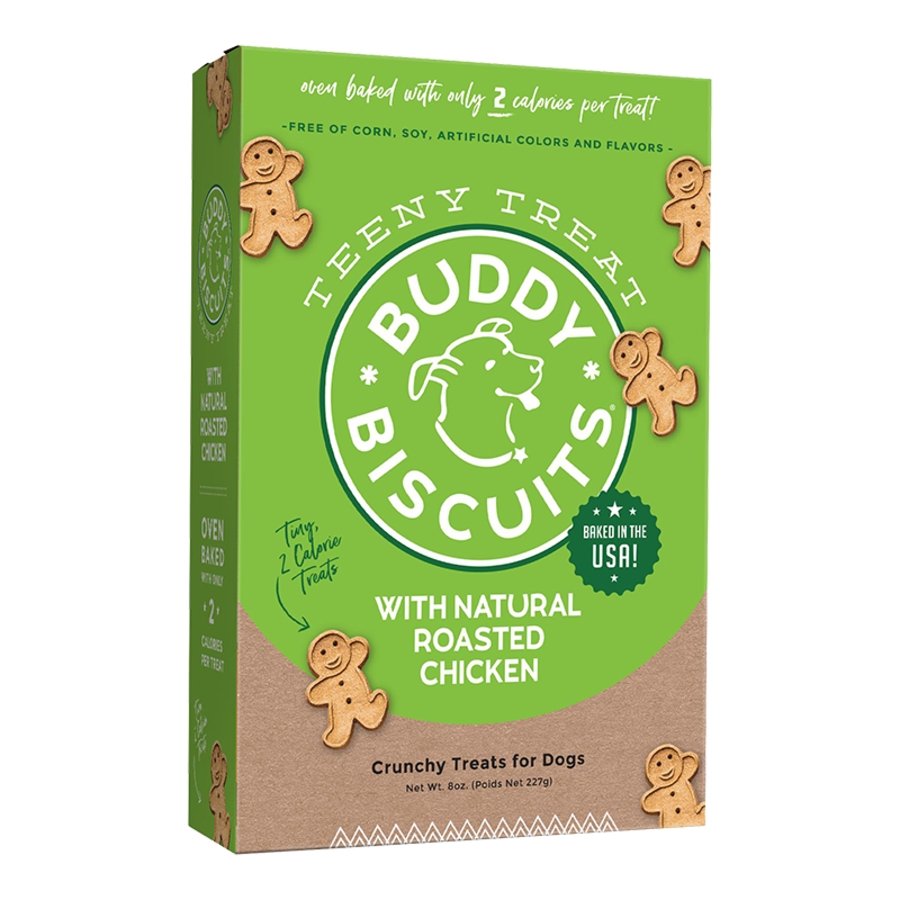 Cloud Star Buddy Biscuits Teeny Crunchy Dog Treats with Natural Roasted Chicken 8-oz, Kwik Pets