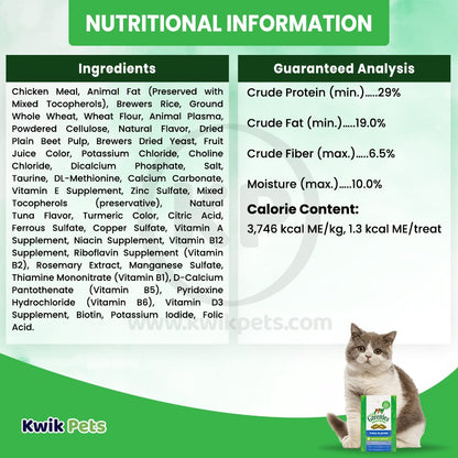 Greenies Feline Smartbites Healthy Indoor Natural Treats for Cats, Tuna Flavor, 2.1-oz., Greenies