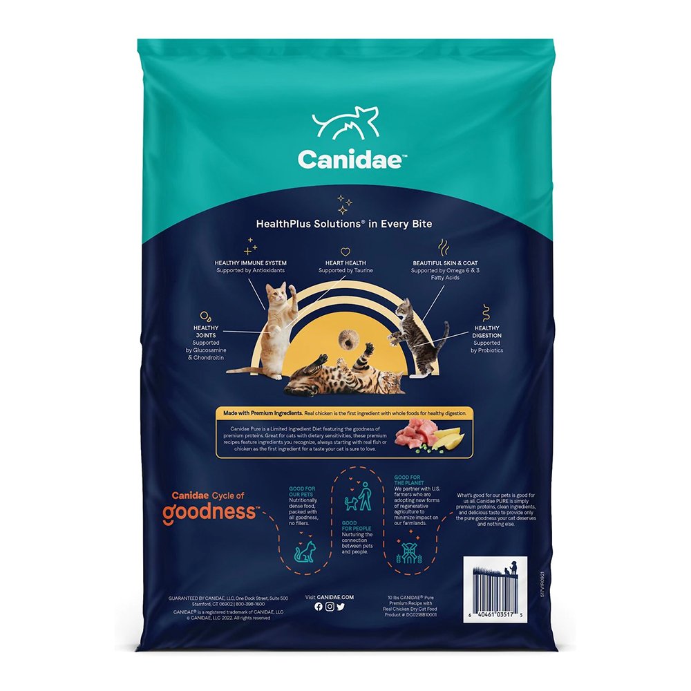 Canidae Pure Grain-free Limited Ingredient Diet Dry Cat Food Elements Formula W/chicken,10-lb