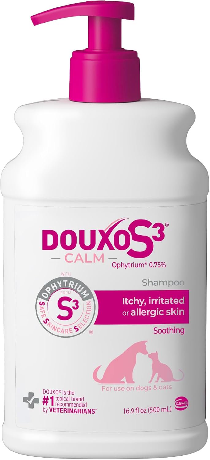Ceva Douxo S3 CALM Soothing Itchy, Hydrated Skin Dog & Cat Shampoo 6.7-oz