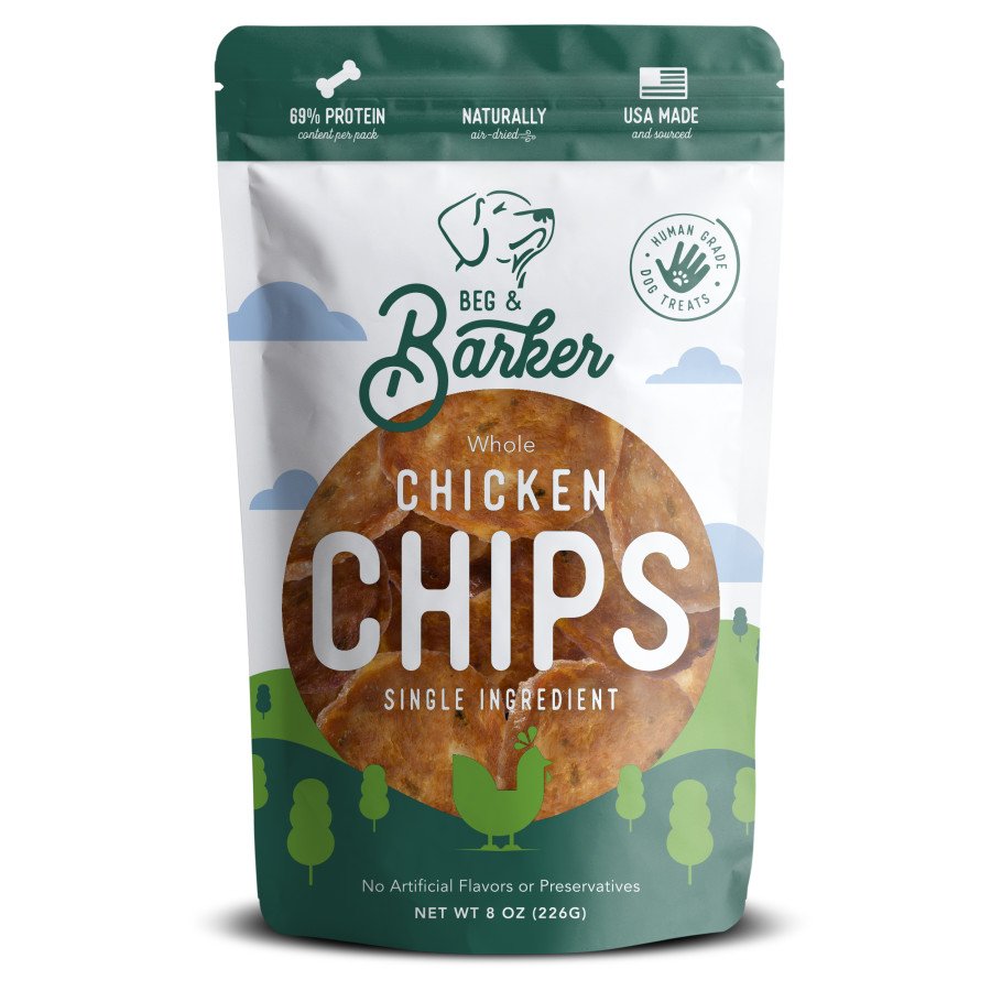 Beg & Barker Whole Chicken Breast Chips All Natural Dog Treats 8-oz, Kwik Pets