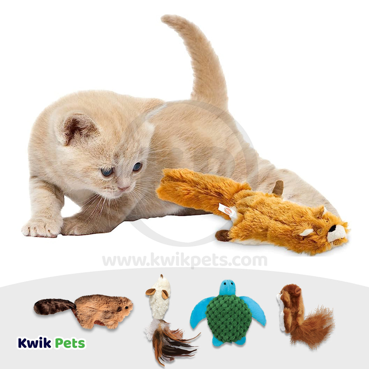 Cat with Cat Toy