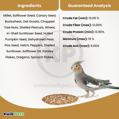 Volkman Seed Company Avian Naturals with Sunflower Small Hookbill Bird Food 4-lb, Volkman