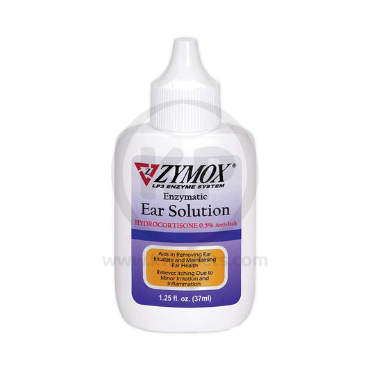 Zymox Ear Solution with .5% hydrocortisone bottle, 1.25-oz