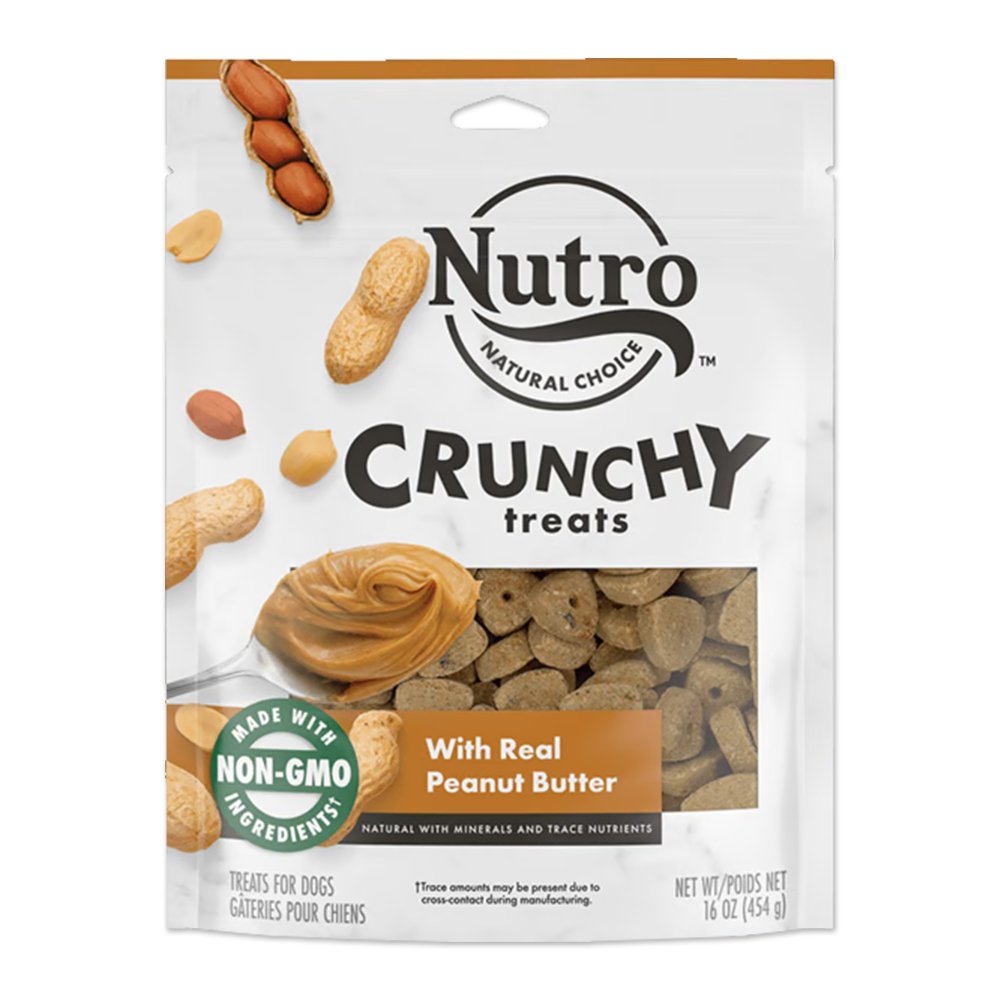 Nutro Products Crunchy Dog Treats Peanut Butter, 16-oz, Nutro