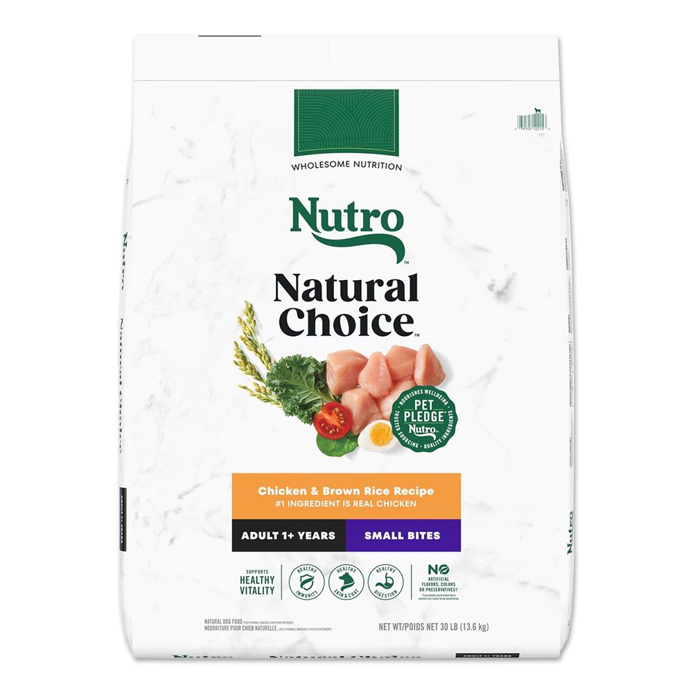 Nutro Products Natural Choice Small Bites Adult Dry Dog Food Chicken & Brown Rice, 30-lb, Nutro