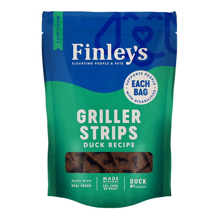 Finley's Griller Strips Duck Soft Chew Dog Treats 14.5-oz, Kwik Pets