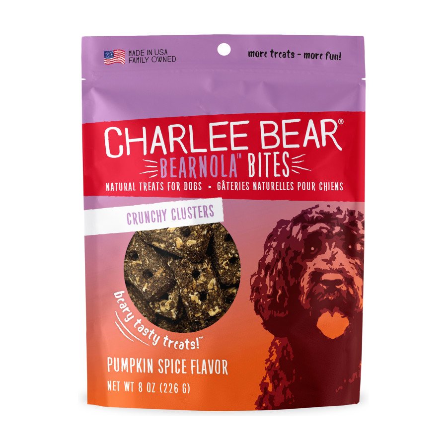 Charlee Bear Bearnola Bites Dog Treats Pumpkin Spice 8-oz, Kwik Pets