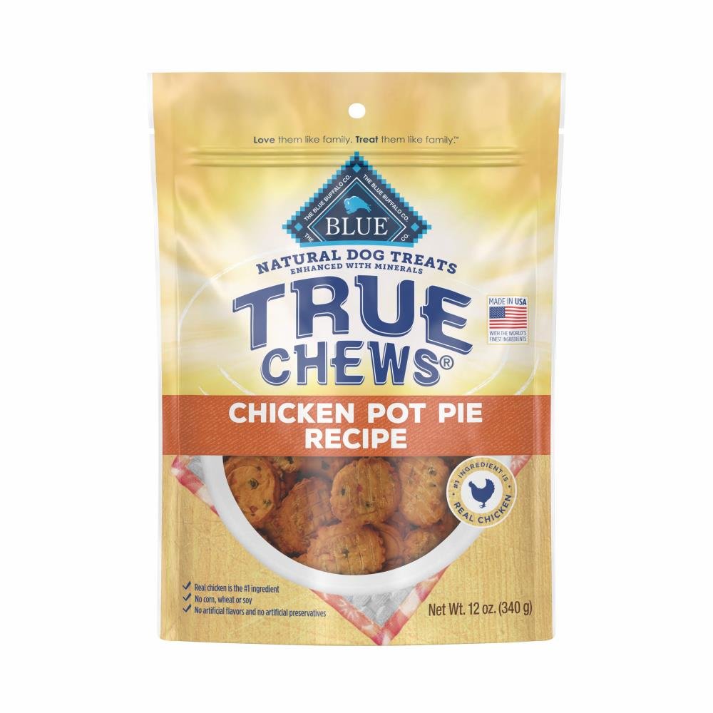 Blue Buffalo True Chews Natural Dog Treats Chicken Pot Pie Recipe 12-oz, Kwik Pets