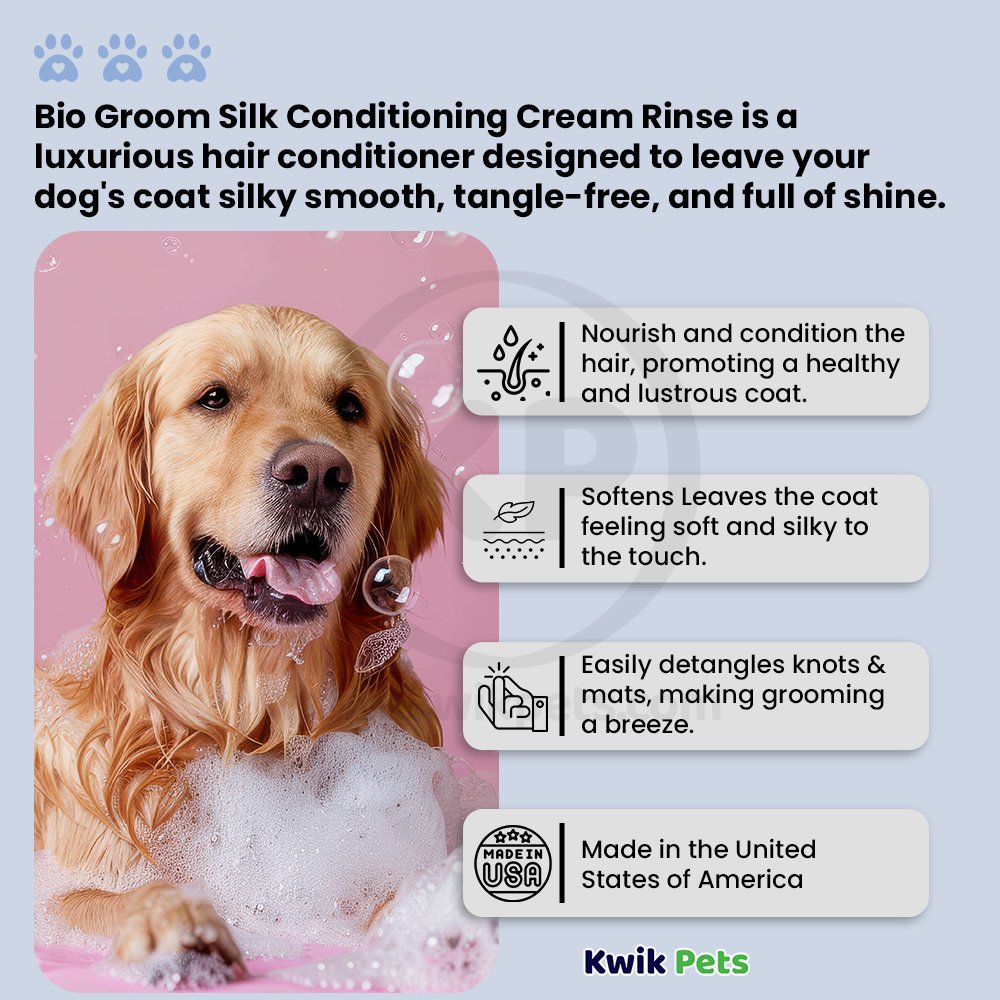 Features of Bio Groom Silk Conditioning Cream Rinse 12-oz